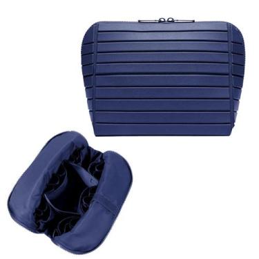 Imagem de Bolsa Organizadora de Maquiagem para Viagem Dobrável com 27 Bolsos Azu