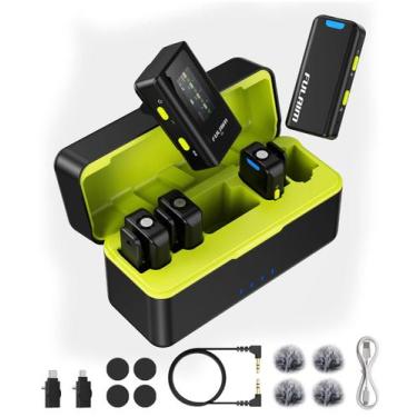 Imagem de Microfones de lapela sem fio FULAIM X6 Pro com 4 transmissores