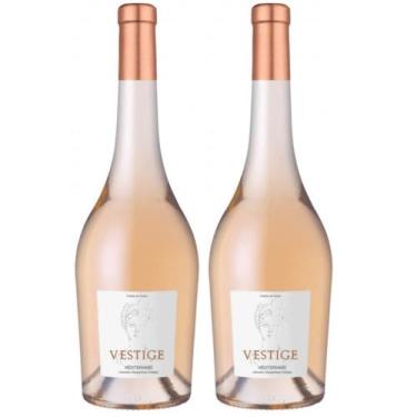 Imagem de Vinho Rose Seco França Mediterrane IGP Vestige 750ml Kit 2un