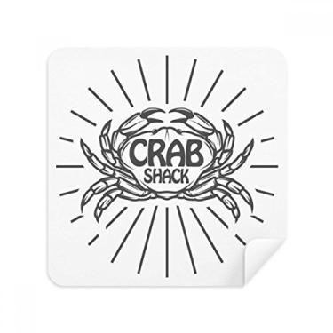 Imagem de Tecido de camurça com estampa de caranguejo Organismo Marinho Radial para óculos de limpeza de tela