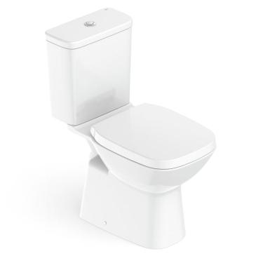 Imagem de Kit Vaso Sanitário com Caixa Acoplada e Assento Queda Amortecida Debba Classic Roca Branco