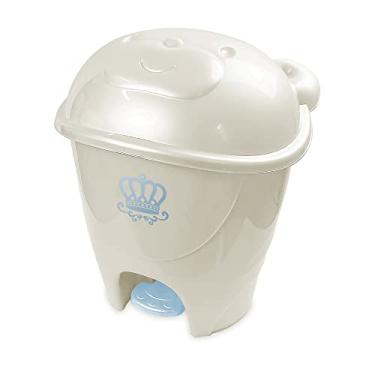 Imagem de Adoleta Bebê Fofura Majestic Lixeira Infantil com Pedal, Branco, 12 L