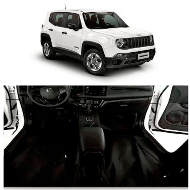 Imagem de Tapete Jeep Renegade 2016 2017 2018 2019 2022 preto fosco