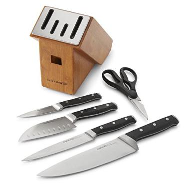 Imagem de Calphalon Conjunto clássico de facas autoafiáveis com tecnologia Sharpin, 6 peças