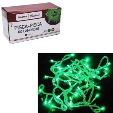 Imagem de Pisca Pisca Led Verde Natal 8 Funções 100 Lâmpadas 110V