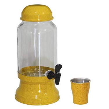 Imagem de Suqueira Barrica Suco Vidro para Liquidos Sucos Água Multiuso 3,2 Litros Gastrobel - Amarelo Pigmentado