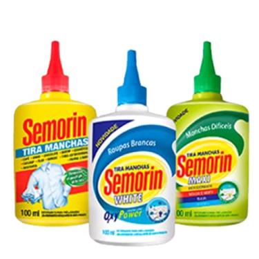 Imagem de Tira Manchas Semorin 100ml, Kit com o Tira Manchas Tradicional, Maxi e o White