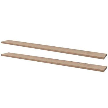 Imagem de Kit 2 Prateleiras 90 x 20cm Carvalho Suporte Invisível