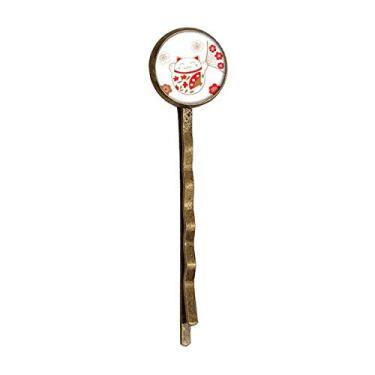 Imagem de Lucky Fortune Chapéu de metal retrô com flor de gato Japão