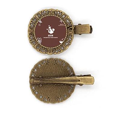 Imagem de Broche de cabelo molhado com folhas de vegetais tratadas de lixo, prendedor de cabelo