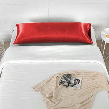 Imagem de Fronha Capa Travesseiro Corpo Xuxão Cetim Vermelho 1,30x0,40