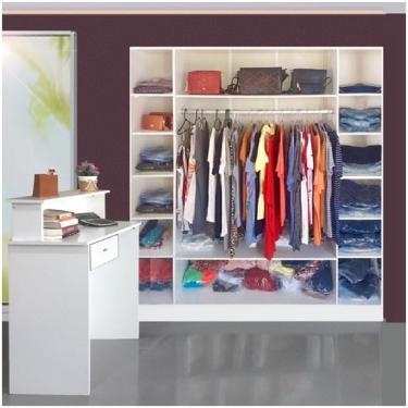 Imagem de Expositor de Roupa Cabide Arara Balcão de Atendimento Magia