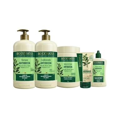 Imagem de Kit Antiqueda 5 produtos Jaborandi (Shampoo, condicionador, banho de creme lt/kg, finalizador 150g e tonico capilar 100 ml) Bio Exatratus