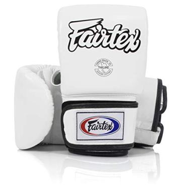 Imagem de Luvas de Muay Thai da Fairtex TGO3 TGT7 Treinamento e Bolsa de Sparring Luvas de Boxe para Kick Boxing MMA K1, TGO3 - Branco - XL