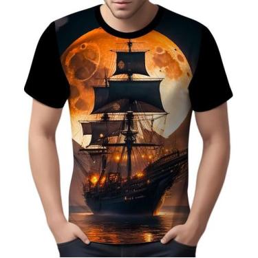 Imagem de Camisa Camiseta Estampada Steampunk Navio Embarcação Hd 8 - Enjoy Shop