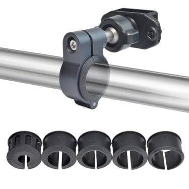 Imagem de HYSHIKRA Suporte universal para motocicleta Walkie-Talkie, suporte de barra horizontal/vertical para rádio BaoFeng Kenwood Motorola Midland Yaesu Cobra Retevis