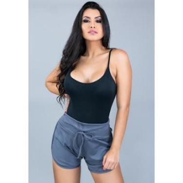 Imagem de Short MVB Modas Ribana Cintura Alta Feminino-Feminino