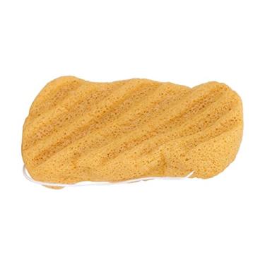 Imagem de Esponja Facial de Fibra Vegetal, Lavável, Reutilizável, Portátil, Limpeza Facial, Esfoliante, Banho para Pele Sensível, Adultos e Crianças (Gengibre Ondas Longas (Seco))