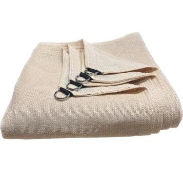 Imagem de Lona Tela Toldo Sombra Garagem Cobertura Pergolado Sombreamento Piscina Shade Jardim 90% Trama Sol Sombrite - Palha - Areia (5X5)