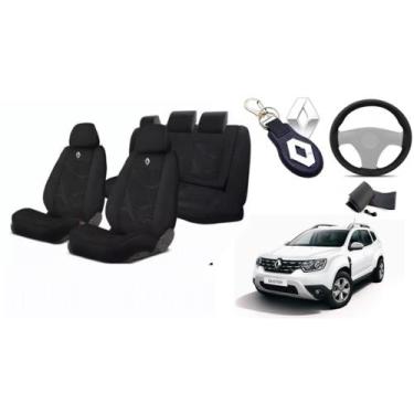 Imagem de Kit Elite Tecido Bancos Duster 2017-2024 + Volante + Chaveiro - Aero P