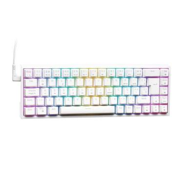Imagem de Teclado Mecânico Gamer KBM! GAMING TG700, Branco, 65% e ABNT2, RGB, Sw