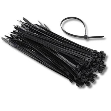 Imagem de Abraçadeira Nylon Plastica Preta 2,5 x 10 cm Pequena 100 un - Fertak