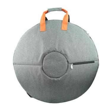 Imagem de TTETTZ Bolsa de Tambor de Mão Caixa de Tambor de Mão, Acessórios, Bolsa de Instrumento à Prova D'água com Absorção de Choque de Ombro Duplo Capa de Estojo de, cinza