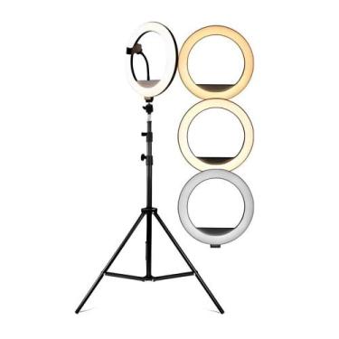 Imagem de Ring Light Led Iluminador 26cm Completo 1,6CM+TRIP - J&L NAIL