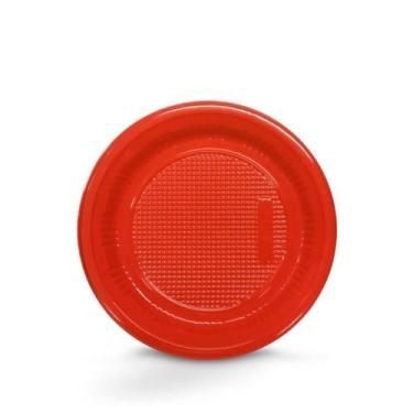 Imagem de Prato descartável vermelho - Plasvale
