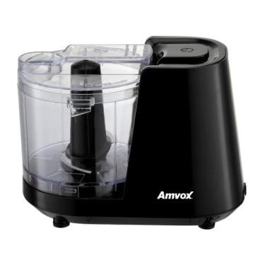 Imagem de Mini Processador de Alimentos Amvox 100W Preto - APR1001 3 Funções, Pr