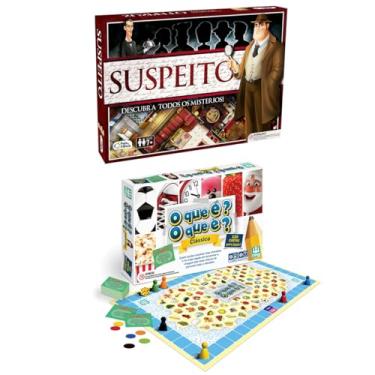 Imagem de Kit de jogos de tabuleiro 7 anos O que é o que é + Suspeito Detetive - Pais e Filhos