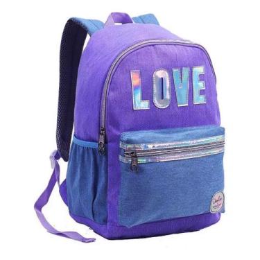 Imagem de Mochila Feminina Love Juvenil Dl1264 Escolar Passeio  - Denlex, Escola