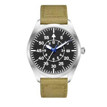 Imagem de Boyarca Relógio de pulso mecânico masculino, relógio piloto, relógio de pulso de movimento automático, flieger para mergulho, relógios masculinos de vidro safira, B
