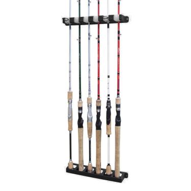 Imagem de Pesca Brasil, Suporte de Vara Rod Rack Até 6 Varas, Tamanho Único, Acompanha Buchas e Parafusos, Não Deforma, Duradouro, Ideal para Lojistas, Colecionadores, Amantes da Pesca