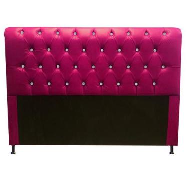 Imagem de Cabeceira Estofada Lady com Botões de Strass para Cama Box King Size 1