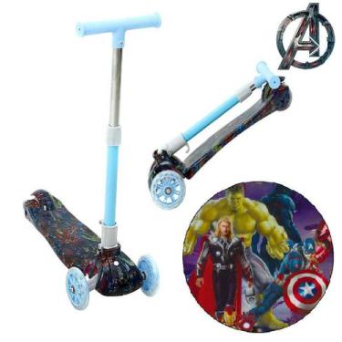 Imagem de Brinquedo Patinete Avengers Infantil de Meninos 3 Rodas Azul