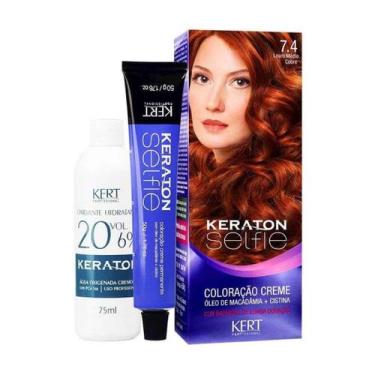 Imagem de Coloração Keraton Selfie 7.4 Louro Médio Cobre - Kert
