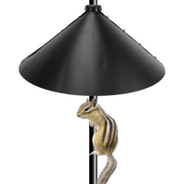 Imagem de O aço evita o roubo de defletor de esquilos para montagem em poste alimentadores de pássaros pendurados para casa de pássaros, flapper, galvanizado profissional para montagem em poste, alimentadores