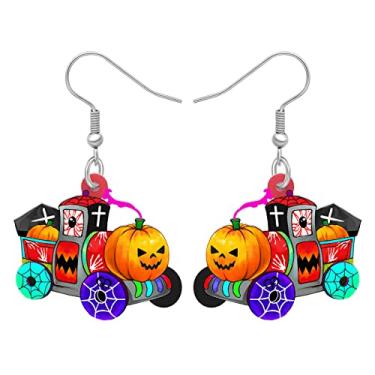 Imagem de YAYAKO Brincos de acrílico peculiares de caminhonete com pingente anime abóbora fantasma acessórios joias presentes para mulheres, Medium, Acrílico, Sem pedra preciosa