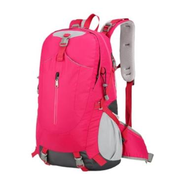 Imagem de Aymzbd Caminhadas mochila escalada mochila saco de esportes daypack montanhismo mochila para ciclismo caça touring bicicleta ao ar livre, Rosa Vermelha