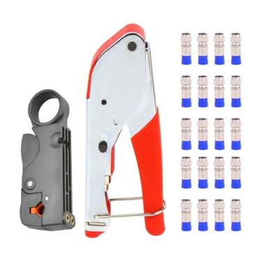Imagem de Ioensy Ferramenta de Crimpagem para Cabo Coaxial E Cortador de Cabo para Instalação de TV, Style B, Tamanho real