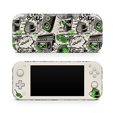 Imagem de TACKY DESIGN Adesivo de grafite compatível com Nintendo Switch Lite, verde assustador, vinil premium 3M