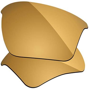 Imagem de Firtox Lentes polarizadas de substituição compatíveis com óculos de sol Oakley Flak Jacket XLJ - Bronze âmbar