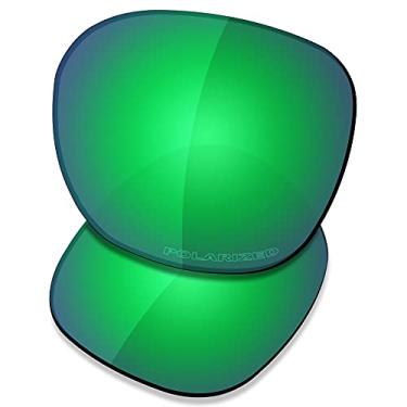 Imagem de SAUCER Lentes de reposição premium para óculos de sol Oakley Garage Rock OO9175 de alta definição - Verde jade polarizado