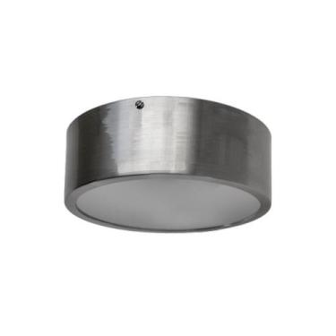 Imagem de Plafon redondo de aluminio escovado 20cm - PANTOJA & CARMONA