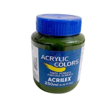 Imagem de Tinta Acrylic Colors 250ml G1 334-verde O. Acrilex, 334 - VERDE OLIVA
