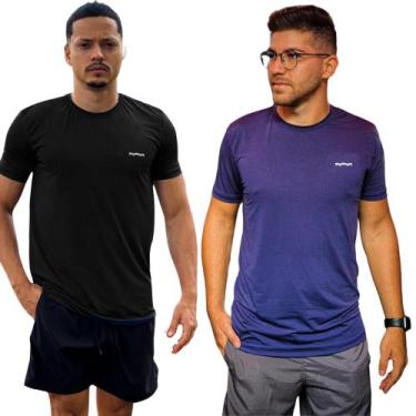 Imagem de Kit de 2 Camisas Dry Fit Masculina Para Academia Corrida Atletismo Cic