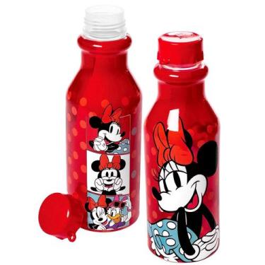 Imagem de Garrafa Squeeze com Estampa Minnie Vintage 500ml Vermelha - Plasútil