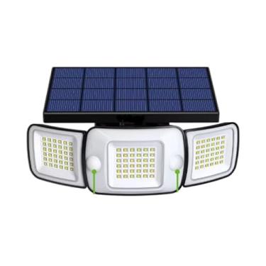 Imagem de Luz luminária Solar Ao Ar Livre Super Brilhante Com Sensor de Movimento Duplo, 3 cabeças Ajustáveis,1200 Lúmens, 6-10W