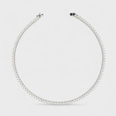 Imagem de Colar Riviera Brilhantes de Zircônias 2,5mm 45cm Prata 925 - 14403